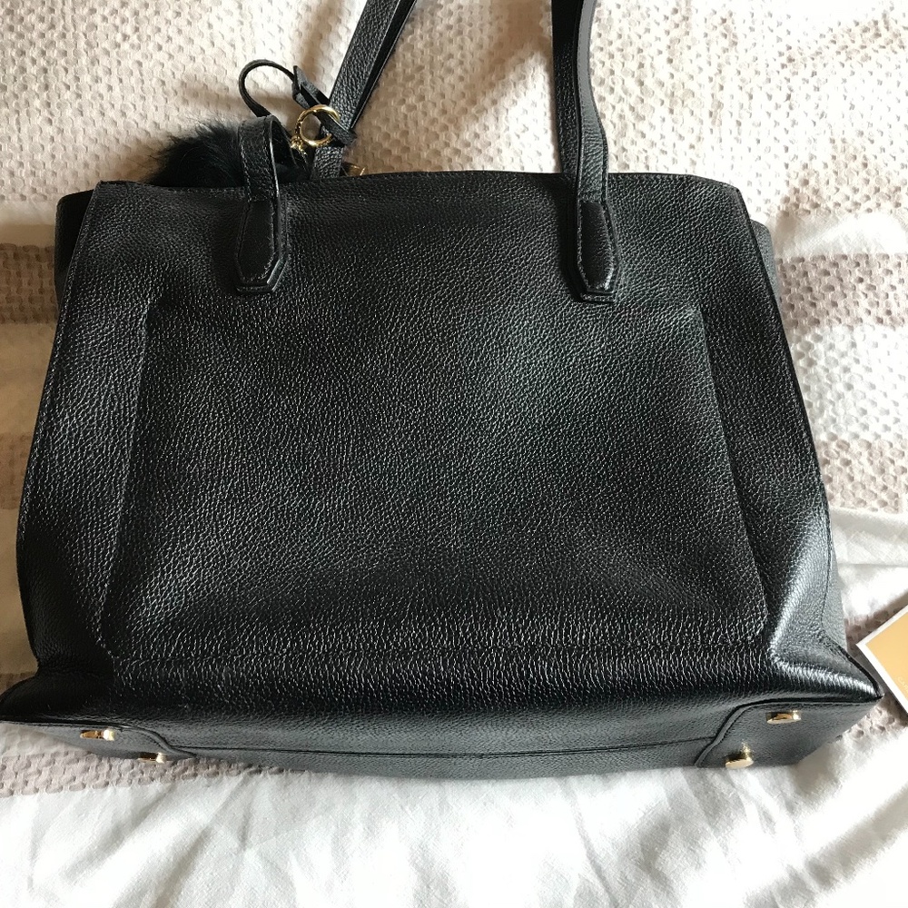 Michael Kors Black Leather Purse Tote - Mercer - Picture 8 of 10